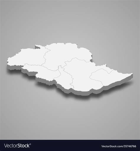 3d isometric map gilgit-baltistan Royalty Free Vector Image