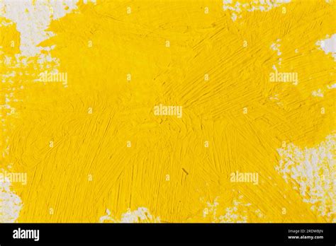 Close up of the yellow paint strokes texture Stock Photo - Alamy