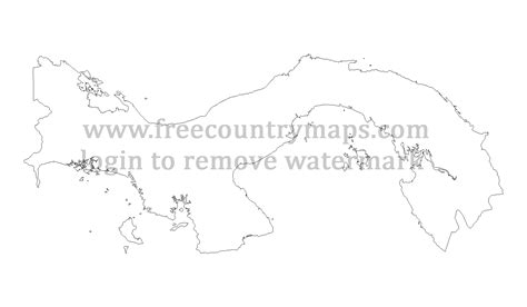 Outline maps of Panama : Vector and gif map for YouTube