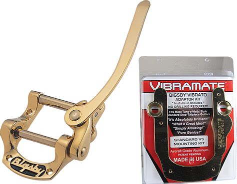 Vibrato - Bigsby, B5 Gold for Solid Bodies, gold Vibramate | Antique ...