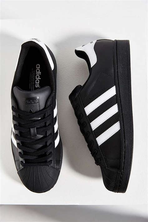 adidas Black Superstar Sneaker | Black adidas shoes, Adidas black ...