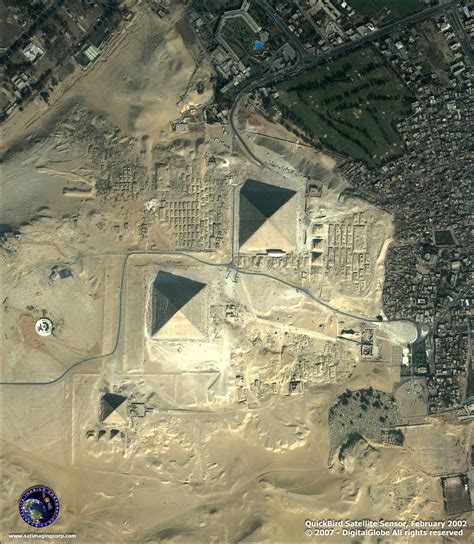 QuickBird Satellite Image of the Giza Pyramids | Satellite Imaging Corp