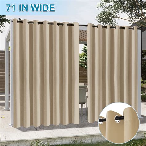 Lapalife Pergola Curtains Outdoor Waterproof W71xL84, Weighted Indoor ...