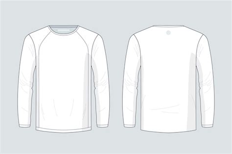 Free Vector | Hand drawn long sleeve t-shirt outline illustration