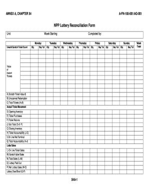 Lottery Count Sheet - Fill and Sign Printable Template Online