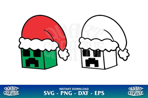 Minecraft Santa Hat Christmas SVG - Gravectory