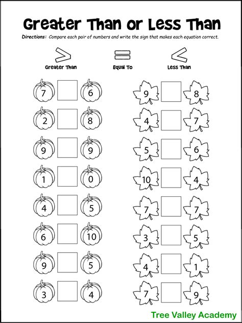 Fall Math Worksheets for Kindergarten, Preschool & 1st Grade | First ...