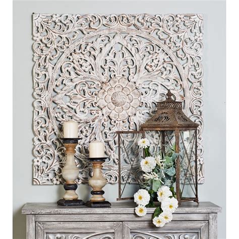 Bungalow Rose Traditional Carved Floral Medallion Wall Decor & Reviews ...