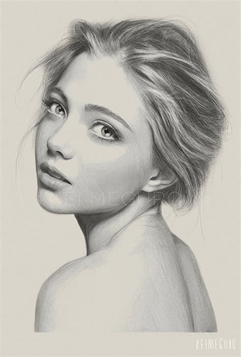 "Girl Without a Pearl Earring" by Kei Meguro | Pencil portrait drawing ...