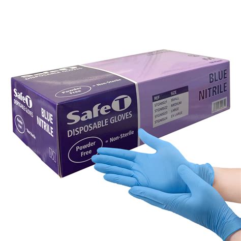 Blue Nitrile Gloves (100) - MEDIUM - F2 Medical Supplies