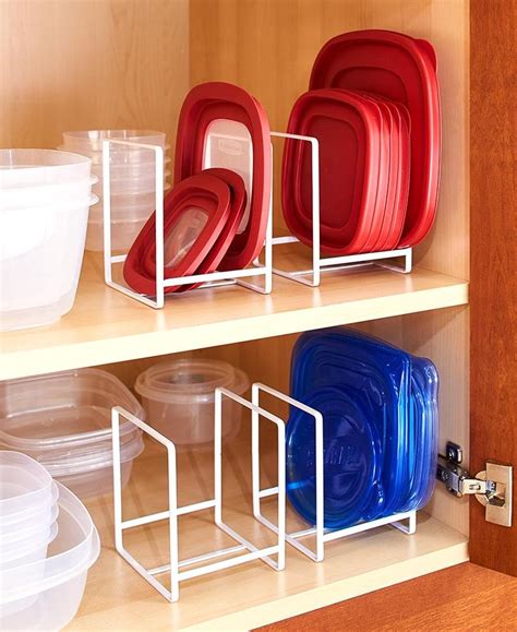 Sets of 4 Dish/Lid Organizers | Lid organizer, Tupperware storage ...