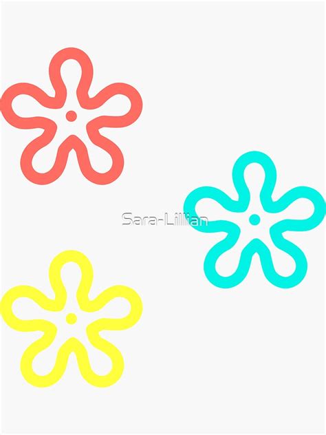 "Spongebob Flower Clouds" Sticker for Sale by Sara-Lillian | Redbubble