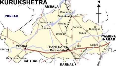 Map of Kurukshetra district, Haryana | Kurukshetra, Map, Spiritual journey