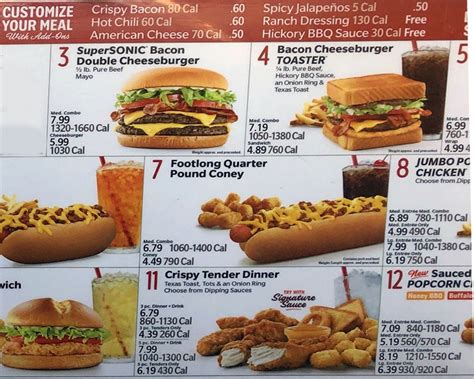 Sonic Drive-In | Menu | Prices – SLC menu