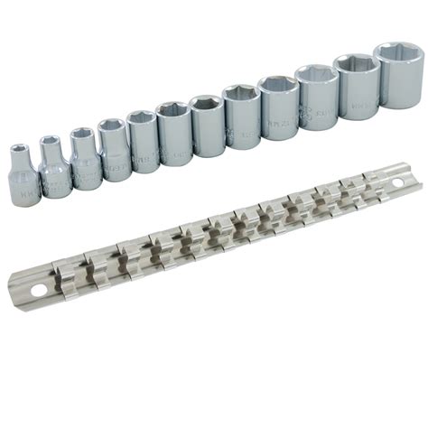 1/4" Dr. 12 Piece 6 Point Standard Metric Socket Set – Gray Tools ...