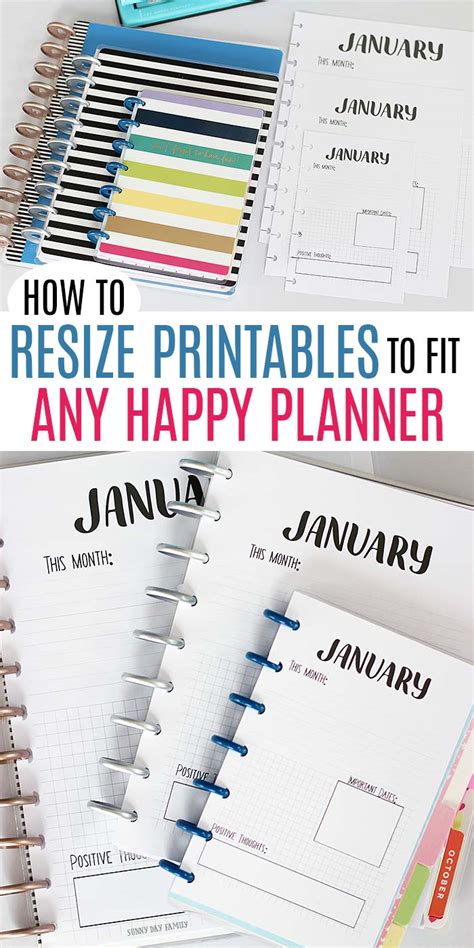 How to Resize Printables to Fit Any Happy Planner Size (with VIDEO ...