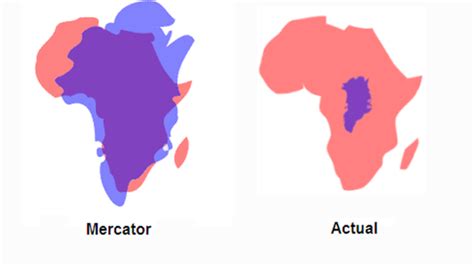 Greenland’s size in Mercator projection vs actual... - Maps on the Web