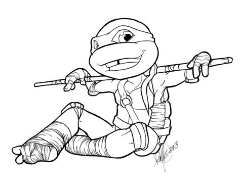 Baby Ninja Turtle Coloring Pages at GetColorings.com | Free printable ...