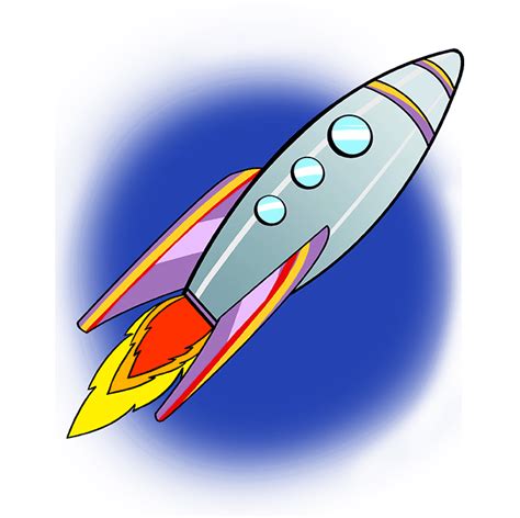 How to Draw a Rocket Ship - EASY Step by Step Tutorial | Easy Drawing ...