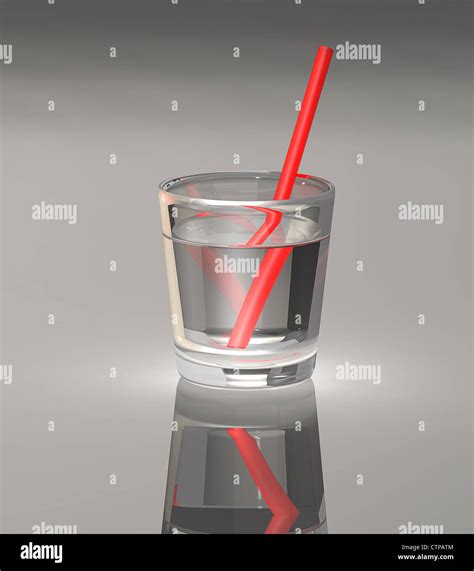 Refraction glass with straw hi-res stock photography and images - Alamy