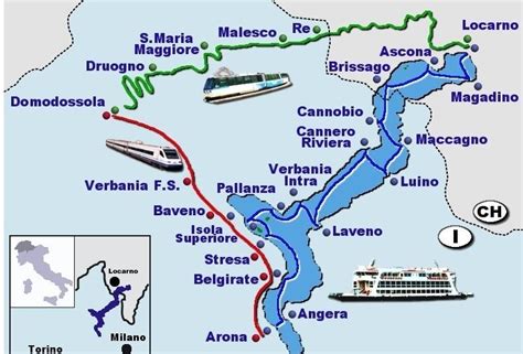 Lake Maggiore Ferry Map