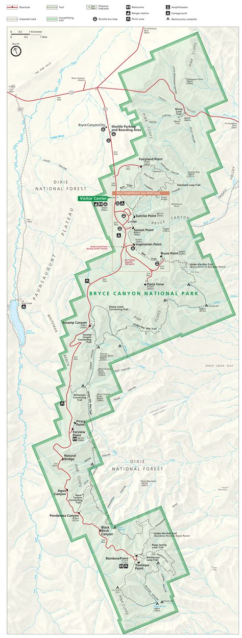 Bryce Canyon National Park Map - AllTrips