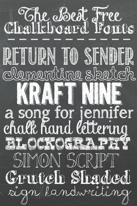 The Best Free Chalkboard Fonts - A Grande Life