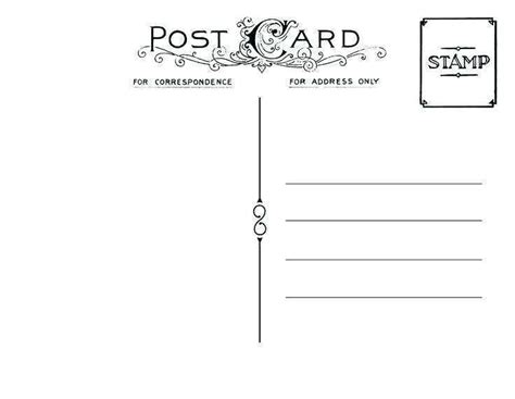 Blank 4X6 Postcard Template - Cards Design Templates