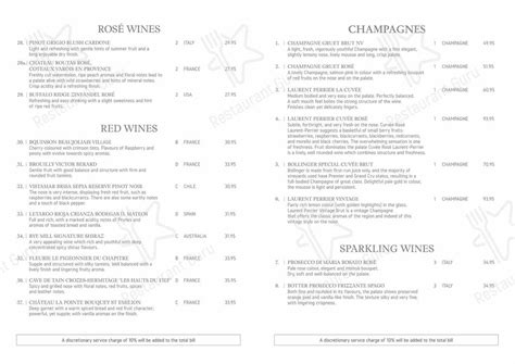 Menu at Miramar Hotel Bournemouth restaurant, Bournemouth