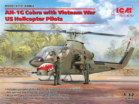 ICM 32062 Bell AH1G Cobra with Vietnam War US Helicopter Pilots