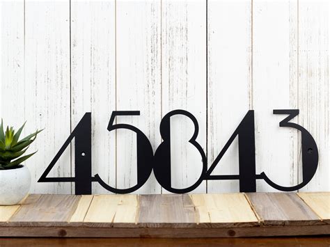 Modern House Numbers | Modern Address | Art Deco | Metal Sign | Metal ...