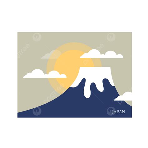 Mount Fuji Clipart Transparent Background, Sunrise Mount Fuji Brown ...