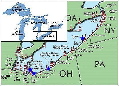 lake erie lighthouse map | Presque Isle, PA Lighthouse Huron Harbor ...