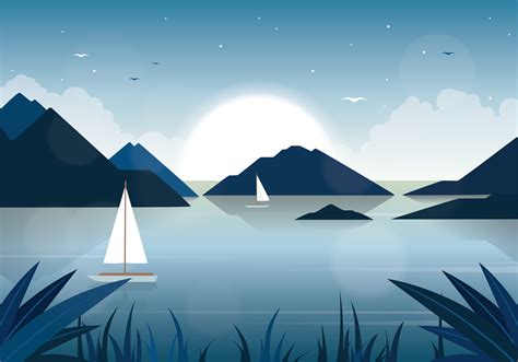 Vector Nature Landscape Illustration 217221 Vector Art at Vecteezy