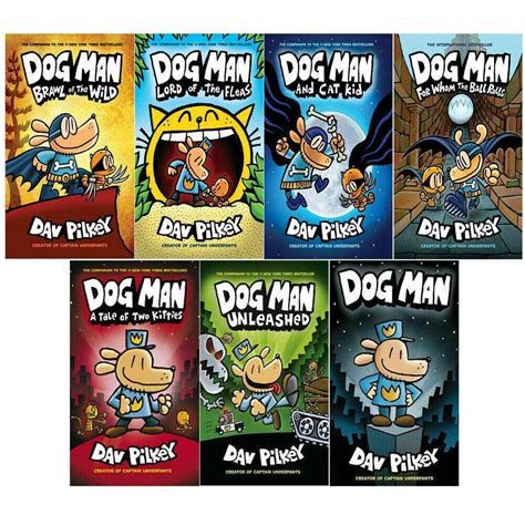 Adventures of Dog Man Series 7 Books Collection Set by Dav Pilkey – Lowplex