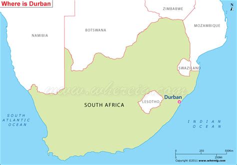 Where is Durban Located, Location Map of Durban