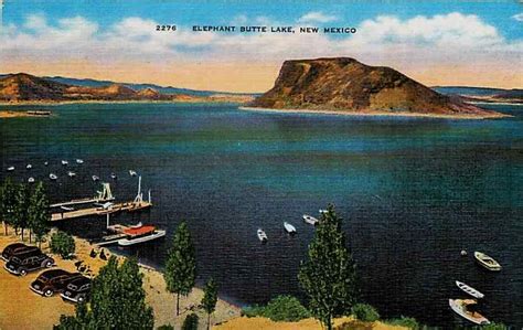 Elephant Butte New Mexico 1940s Elephant Butte Lake Marina Vintage ...