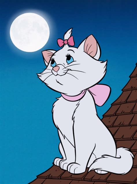 Marie (The Aristocats) full moon Gatos Disney, Disney Cats, Art Disney ...