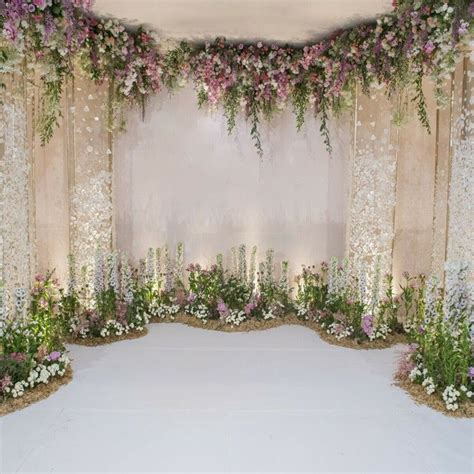 Backdrops - 8x8FT Flowers Wall Scene Wedding Backdrop Background ...