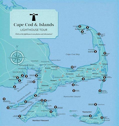 Map of Lighthouses | Cape cod, Cape cod lighthouses, Lighthouse