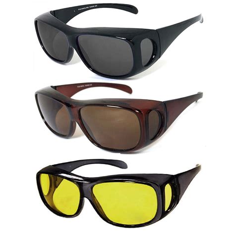 1 x Fit Over Polarized Sunglasses Cover All Lenses Wear Glasses ...