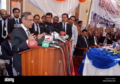 Chief Justice of Pakistan, Justice Mian Saqib Nisar addresses during ...