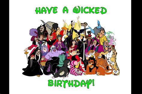 Disney Villains Birthday Card 'Have a wicked by NanasLittleGems