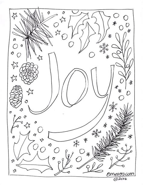 Free Printable Joy Coloring Pages