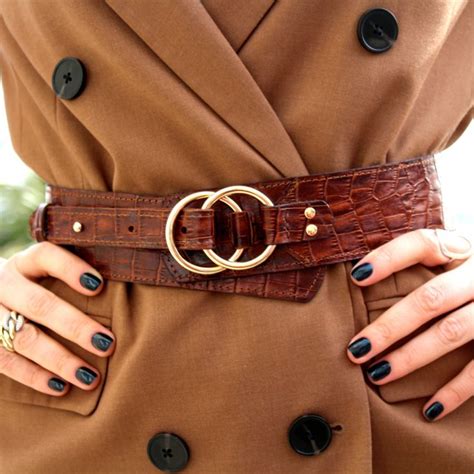 Lovely Brown Leather Belt Women, Wide Waist Belt, Leather Waist Belt ...