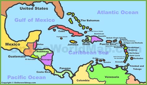 Map Caribbean | Middle East Map