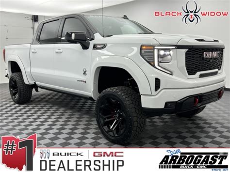 New 2023 GMC Sierra 1500 AT4 Black Widow Lifted Truck 4D Crew Cab in ...