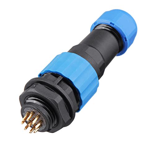 SP16 IP68 Waterproof Connector Male Plug & Female Socket 8 Pin Panel ...