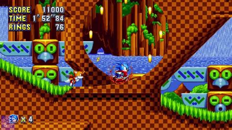 Sonic Mania - Green Hill Zone Act 2 + Special Stage + Boss Fight - YouTube