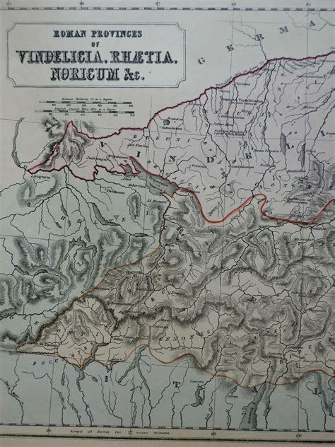 Roman Provinces of the Alps Vindelicia Rhaetia Noricum historical map ...